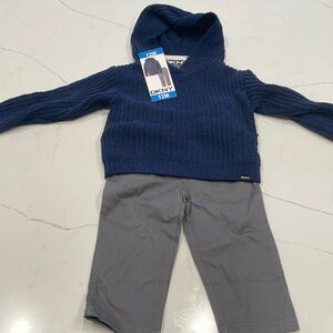 Boys 12 months.DKNY 2pc chenille sweater and pants set NWT